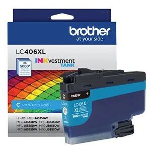 Brother LC406XLCS High Yield Ink Cartridge For Use With MFCJ4335DW, J4335DWXL,5855DW & J6555DW - Cyan