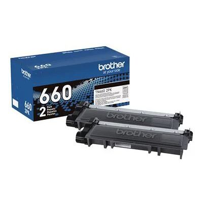 Brother TN6602PK High-Yield Toner, Yields Approx. 2,600 Pages/Cartridge, Twin-Pack - Black Brother TN6602PK High-Yield Toner, Yields Approx. 2,600 Pages/Cartridge, Twin-Pack - Black