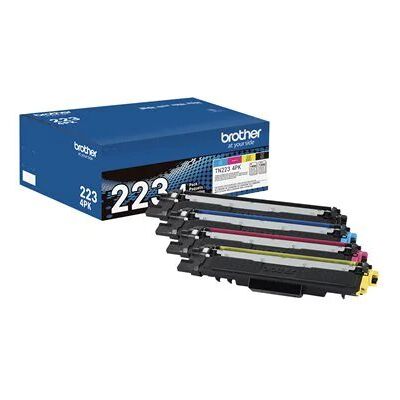 Brother TN2234PK Standard-Yield Toner, Yields Approx. 1,400 Pages/Black Cartridge‡ and 1,300 Pages/Color Cartridge, 4-Pack (C/M/Y/BK) Brother TN2234PK Standard-Yield Toner, Yields Approx. 1,400 Pages/Black Cartridge‡ and 1,300 Pages/Color Cartridge, 4-Pack (C/M/Y/BK)