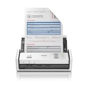 Brother ADS-1300 Compact Duplex Desktop Scanner with Single Pass Double-Sided Scanning - White