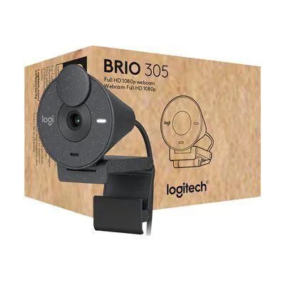 Logitech Brio 305 Full HD Webcam for Business with Auto Light Correction - Graphite Logitech Brio 305 Full HD Webcam for Business with Auto Light Correction - Graphite
