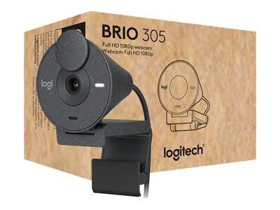 Logitech Brio 305 Full HD Webcam for Business with Auto Light Correction - Graphite