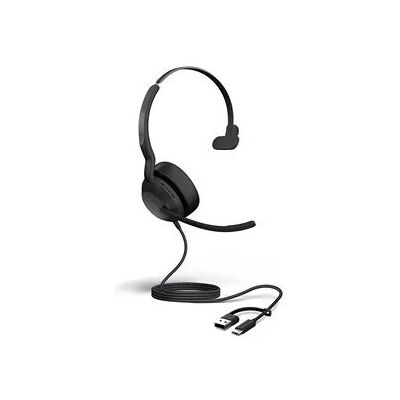 Jabra Evolve2 50 Mono Wired USB-C/A & Bluetooth Headset for Microsoft Teams Jabra Evolve2 50 Mono Wired USB-C/A & Bluetooth Headset for Microsoft Teams