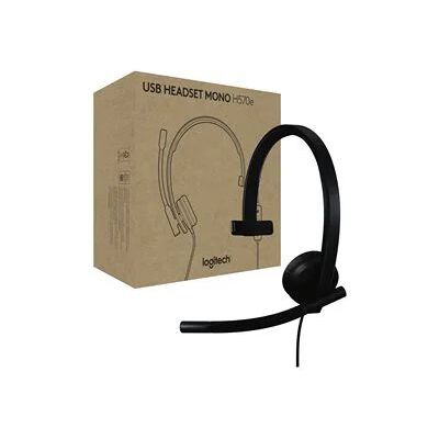 Logitech H570e Wired USB-C Mono Headset for Teams - Black Logitech H570e Wired USB-C Mono Headset for Teams - Black