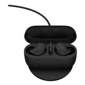 Jabra Evolve2 Buds USB-A UC True Wireless Earbuds with Wireless Charging Pad - Black