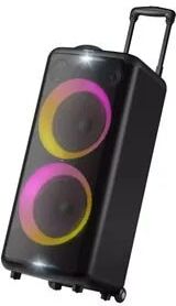 Philips X5206 Bluetooth Party Speaker with Extra bass, Up to 14 Hours Battery, Party Lights and Karaoke Effects, Microphone and Guitar Input, Audio-in, USB Charging, Built-in Carry Handle