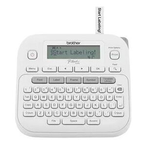 Brother PT-D220 Easy Compact Desktop Label Maker - White