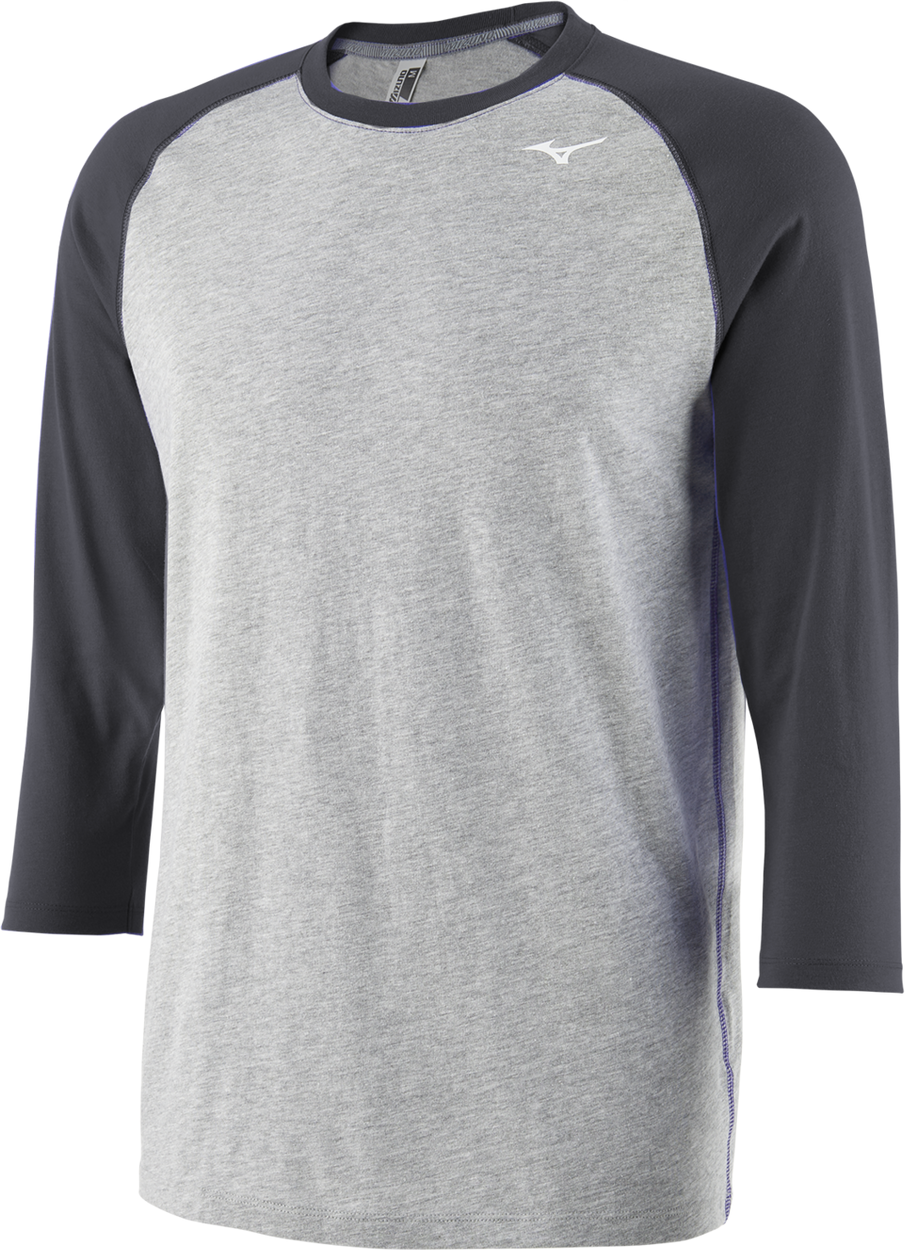 MIZUNO MENS BASEBALL APPAREL - MEN'S MIZUNO 3/4 PRACTICE TEE - 351109