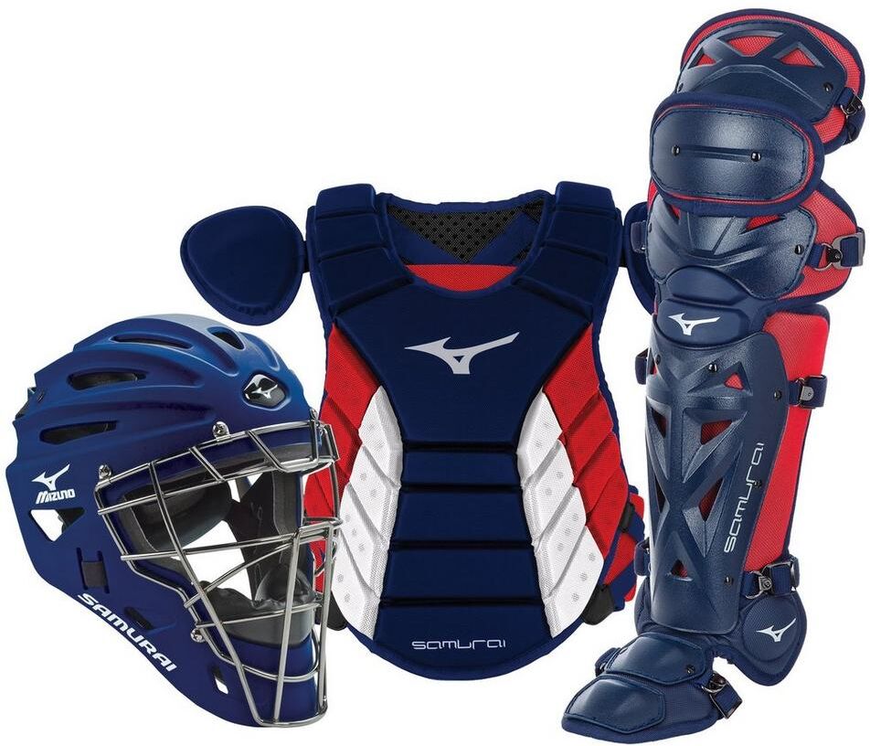 MIZUNO MENS BASEBALL PROTECTIVE - SAMURAI ADULT BASEBALL BOXED CATCHER'S GEAR SET 16" - 380417