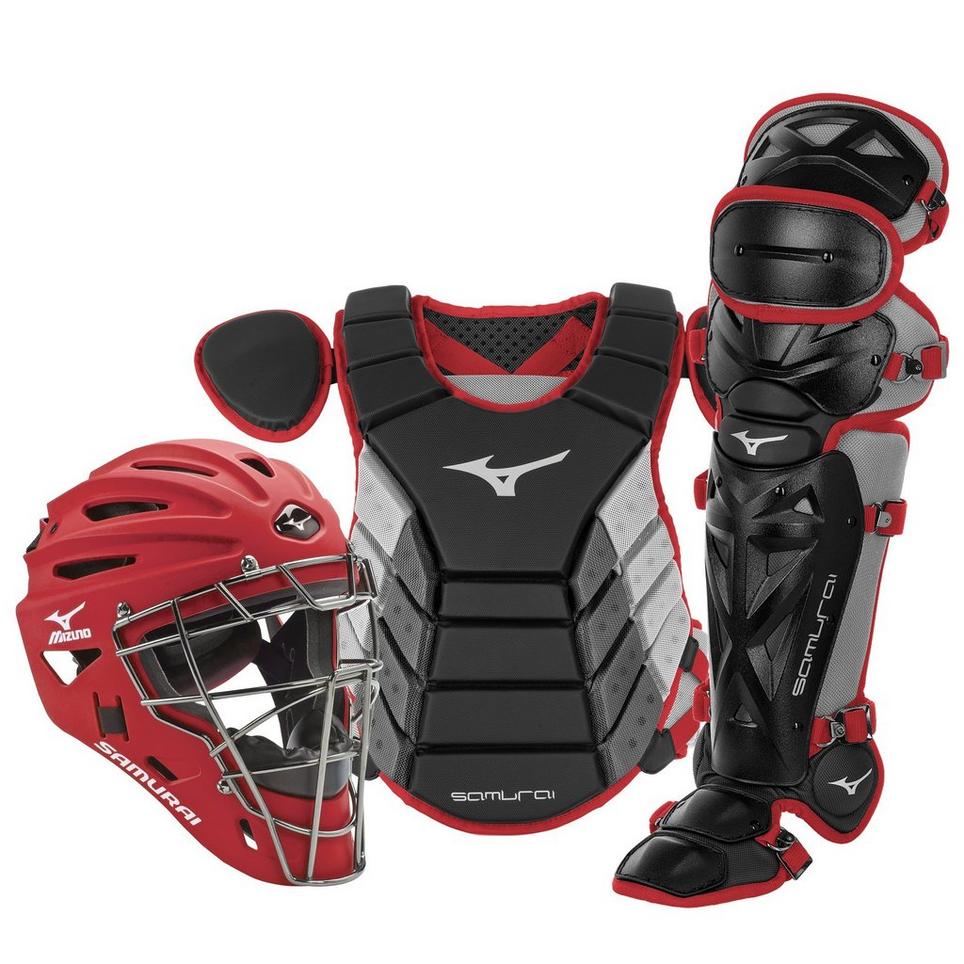 MIZUNO MENS BASEBALL PROTECTIVE - SAMURAI ADULT BASEBALL BOXED CATCHER'S GEAR SET 16" - 380417