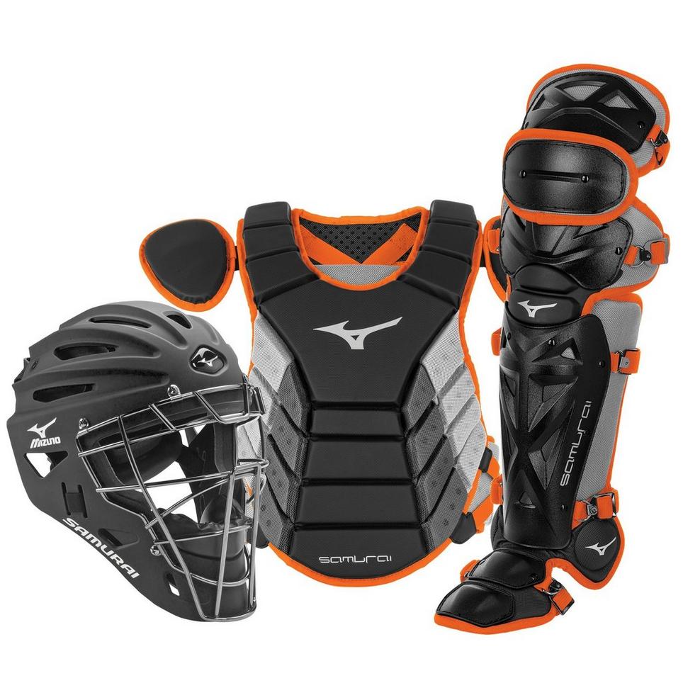 MIZUNO MENS BASEBALL PROTECTIVE - SAMURAI ADULT BASEBALL BOXED CATCHER'S GEAR SET 15" - 380418