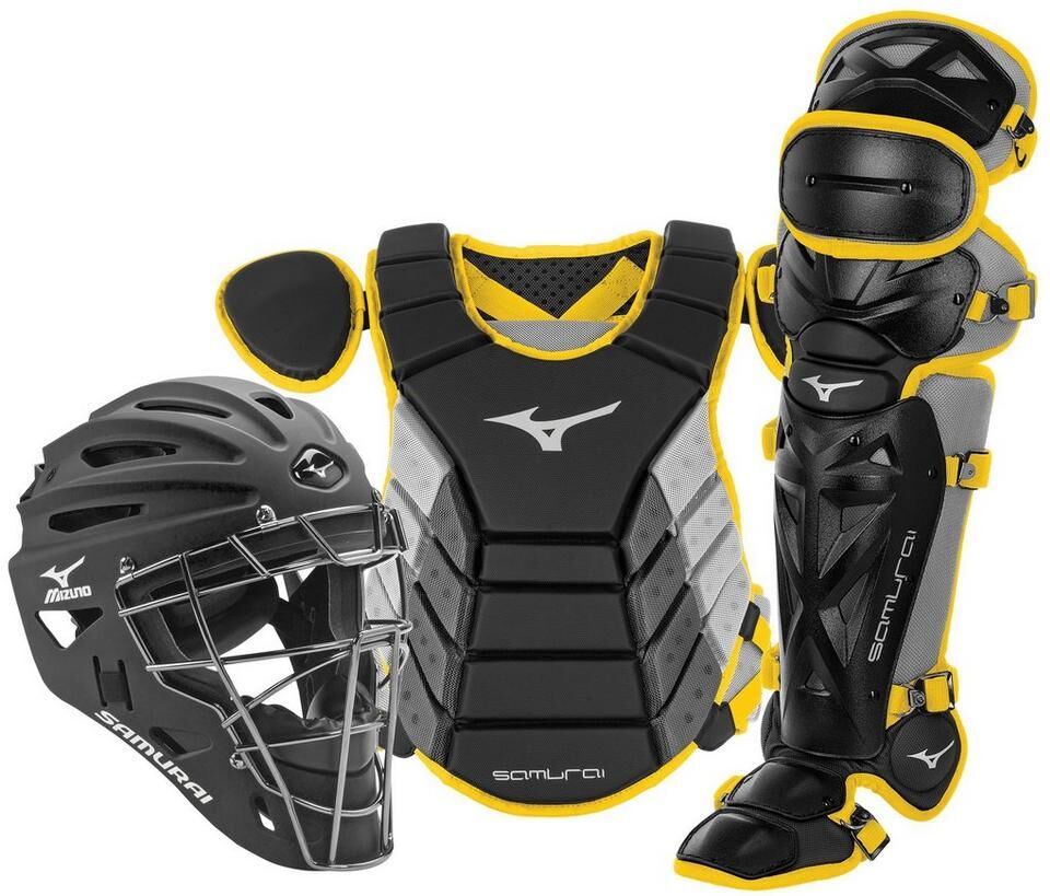 MIZUNO MENS BASEBALL PROTECTIVE - SAMURAI ADULT BASEBALL BOXED CATCHER'S GEAR SET 15" - 380418