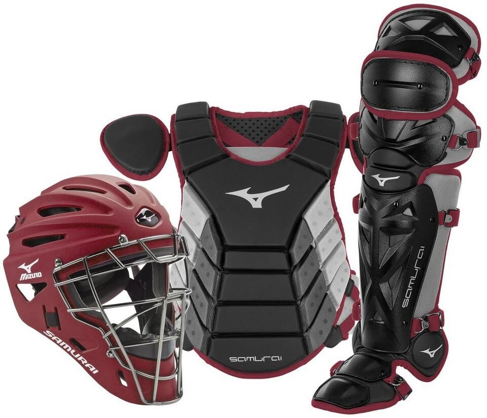 MIZUNO MENS BASEBALL PROTECTIVE - SAMURAI ADULT BASEBALL BOXED CATCHER'S GEAR SET 15" - 380418