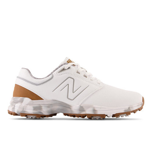 New Balance Men's Brighton Golf Shoes - White/Brown (Size 11.5 Wide)  - White/Brown - Size: 11.5 2E
