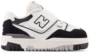 New Balance Kids' 550 Bungee Lace with Top Strap - White/Black/Grey (Size 5.5)  - White/Black/Grey - Size: Medium