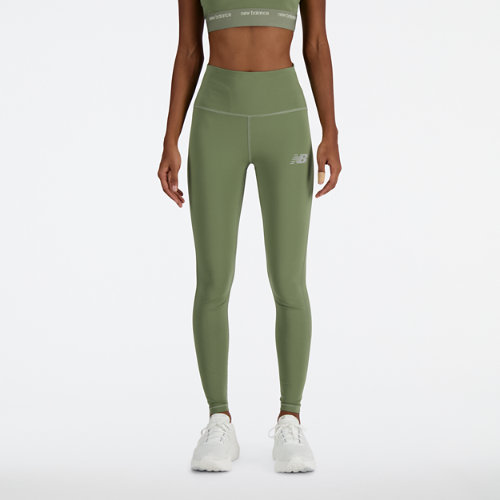 New Balance Women's NB Sleek High Rise Legging 27" - Green (Size XS)  - Green - Size: Extra Small