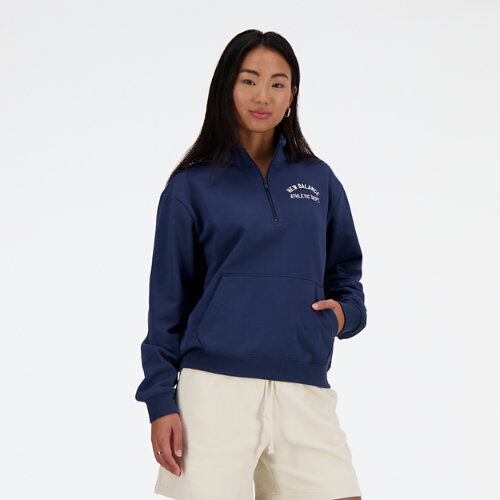 New Balance Women's Sportswear's Greatest Hits Quarter Zip - Blue (Size S)  - Blue - Size: Small