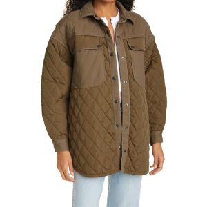FRAME Oversize Shirt Jacket in Desert at Nordstrom, Size Xx-Small