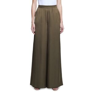 L'AGENCE Lillian Wide Leg Pants in Olive Night at Nordstrom, Size Medium