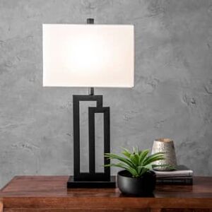 Rugs USA Black Angstrom 32-inch Metal Modern Tripod Table Lamp lighting - Contemporary 32" H x 9" W x 16" D
