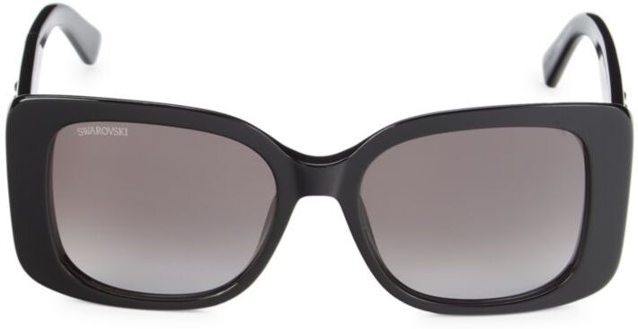 Swarovski Women's 53MM Butterfly Sunglasses - Black  - female - Size: one-size