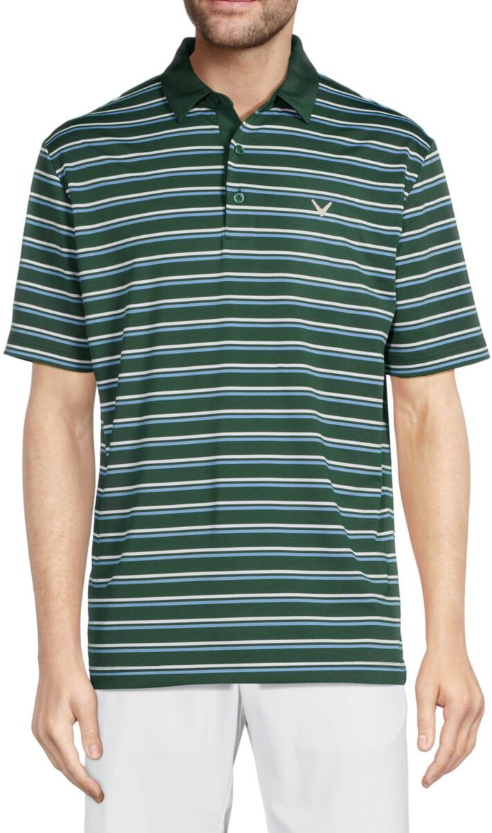 Callaway Men's Knit Golf Polo - Trekking Green - Size L  - male - Size: L