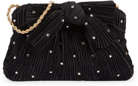 Loeffler Randall Women's Rochelle Embellished Bow Pleated Shoulder Bag - Black  - female - Size: one-size