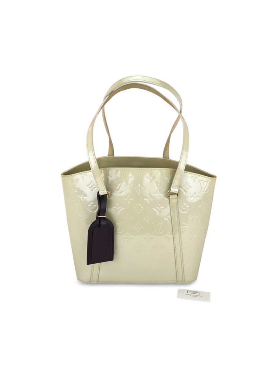Women's Louis Vuitton Monogram White Cream Vernis Avalon Mm Tote Hand Shoulder Bag Pre Owned - White  - female - Size: one-size