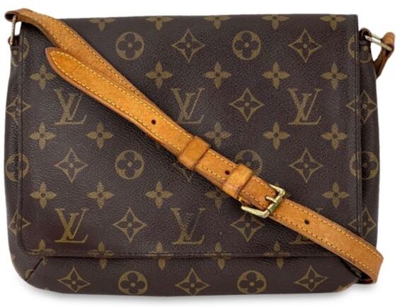 Women's Louis Vuitton Handbag Monogram Musette Tango M51257 Short Strap Shoulder Bag Preowned - Brown  - female - Size: one-size