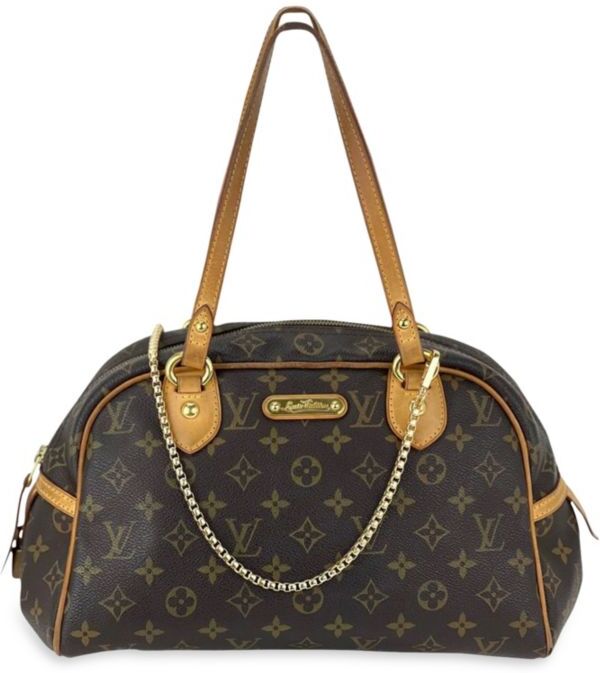 Women's X Louis Vuitton Montorgueil Pm Monogram Canvas Shoulder Hand Bag Added Strap Pre Owned - Brown  - female - Size: one-size