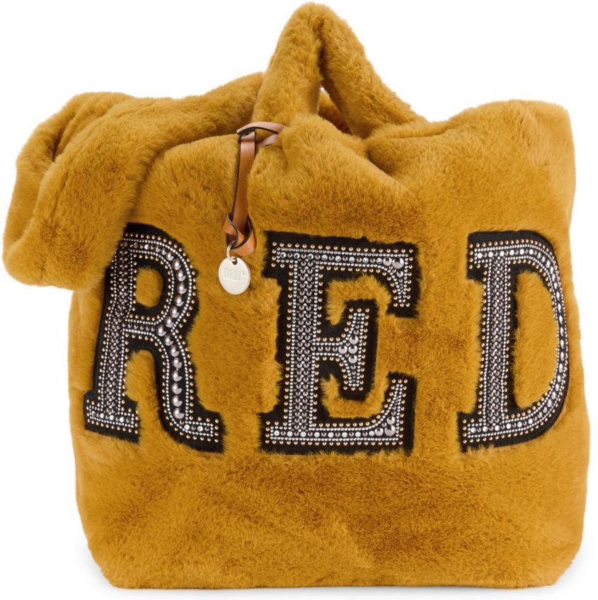 REDValentino Women's Large Faux Fur Shoulder Bag - Tan  - female - Size: Large