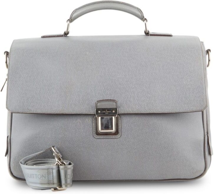 Louis Vuitton Women's Leather Messenger Bag - Grey  - female - Size: one-size