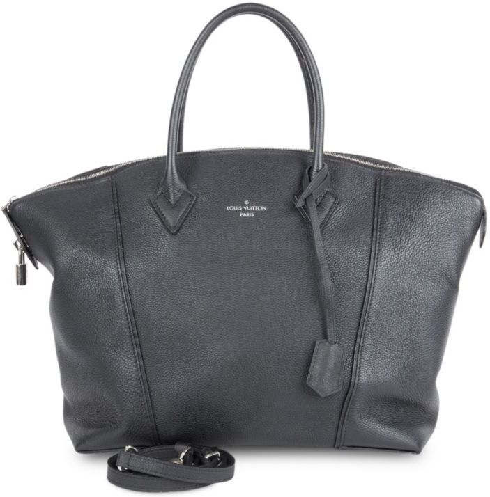 Louis Vuitton Women's Leather Top Handle Tote - Black  - female - Size: one-size