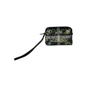 Burberry Women's Burberry Flower Doodle Pouch Bag In Black Coated Canvas - Black  - female - Size: one-size