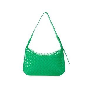 Bottega Veneta Women's Intrecciato Patent Leather Hobo Bag - Parakeet  - female - Size: one-size