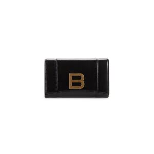 Balenciaga Women's Compact Leather Bifold Wallet - Black  - female - Size: one-size