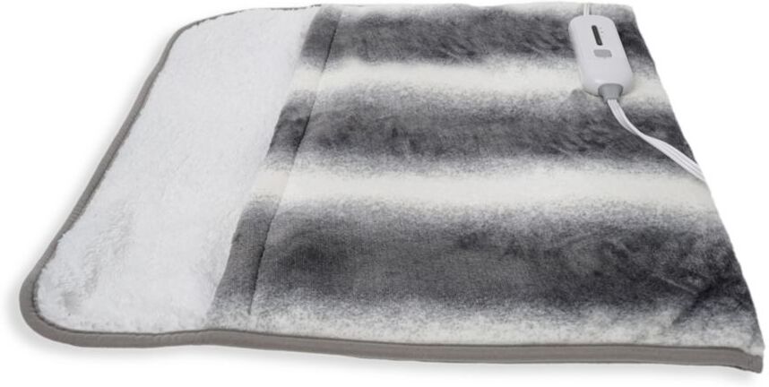 Luxe Faux Fur Faux Fur Heated Foot Warmer - Grey White  - unisex - Size: one-size