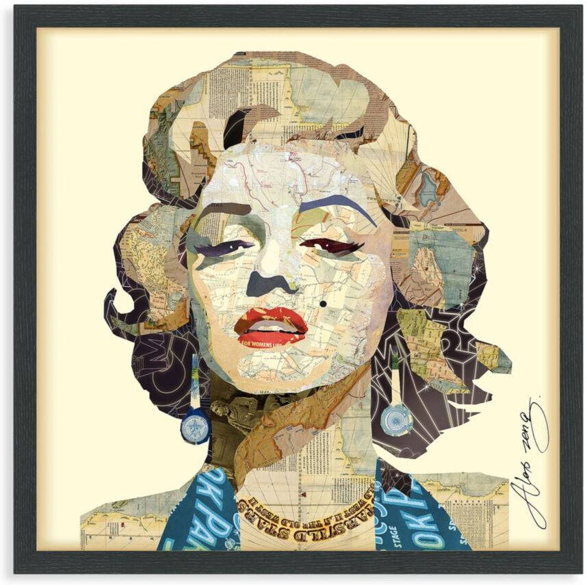 Empire Art Direct Homage to Marilyn Dimensional Collage Wall Art - Size 25" X 25"