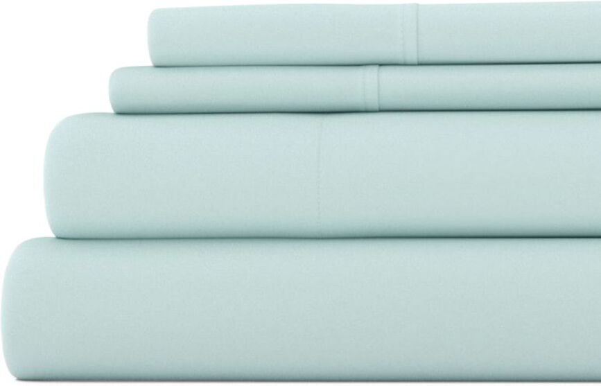 Linens & Hutch 4-Piece Double Brushed Sheet Set - Aqua - Size Full  - unisex - Size: Full