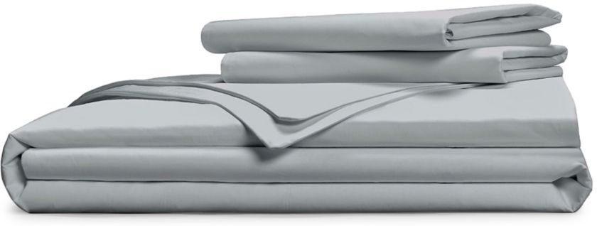 Pillow Guy 3-Piece Cotton Duvet Cover Set - Silver - Size King  - unisex - Size: King