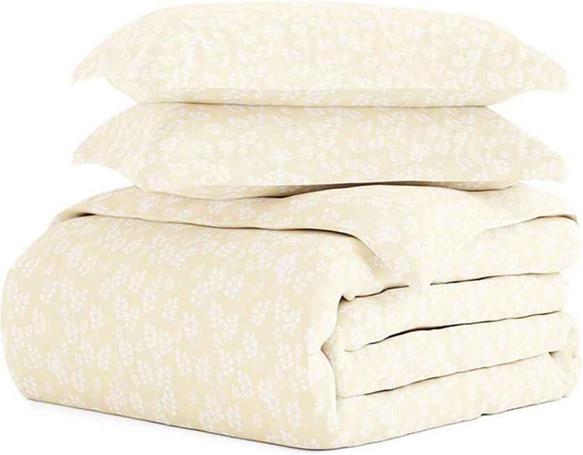 Linens & Hutch Wheatfield Pattern 4-Piece Microfiber Sheet Set - Ivory - Size King  - unisex - Size: King