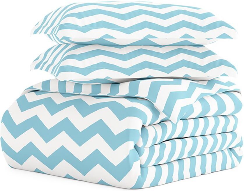 Linens & Hutch Arrow Pattern 3-Piece Microfiber Duvet Cover Set - Turquoise - Size Full/Queen  - unisex - Size: Full/Queen