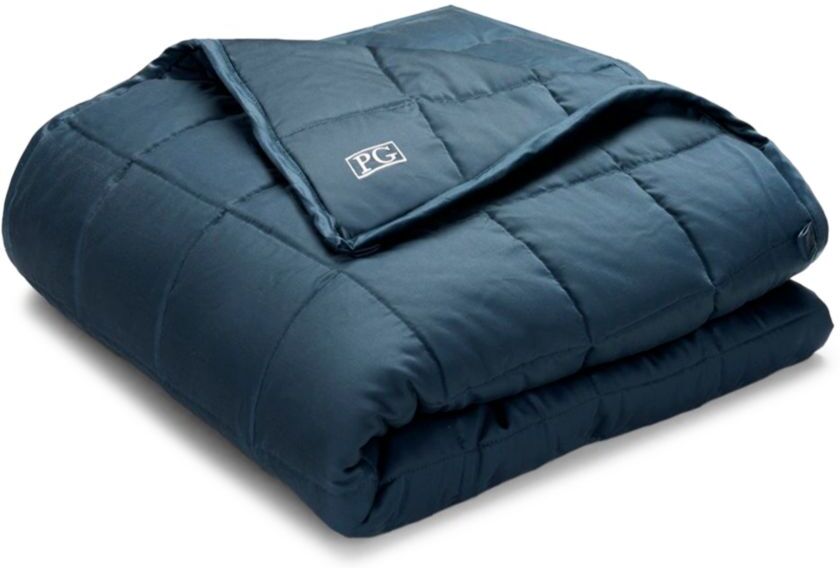 Pillow Guy 400 Thread Count Quilted Weighted Blanket - Navy - Size 15 lbs  - unisex - Size: 15 lbs