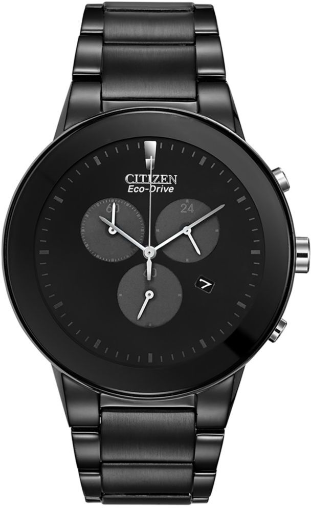 Citizen Men's Mens Eco-Drive Axiom Chronograph Watch - Black  - male - Size: one-size