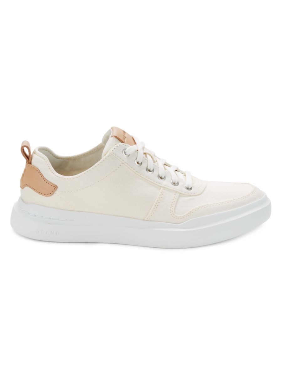 Cole Haan Men's Low Top Canvas Sneakers - Ivory - Size 9.5  - male - Size: 9.5
