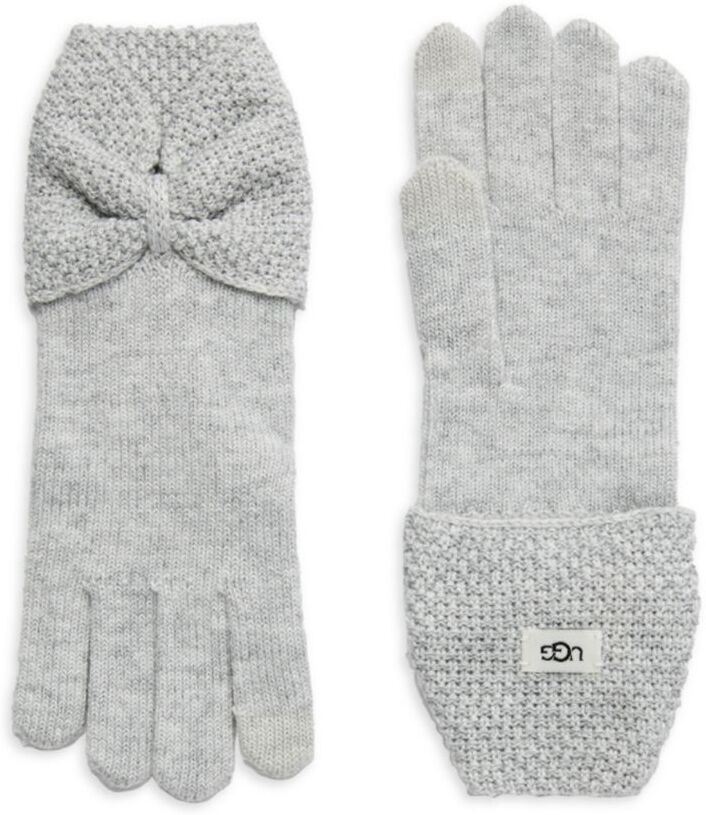 UGG Women's Bow Tech Gloves - Grey  - female - Size: one-size