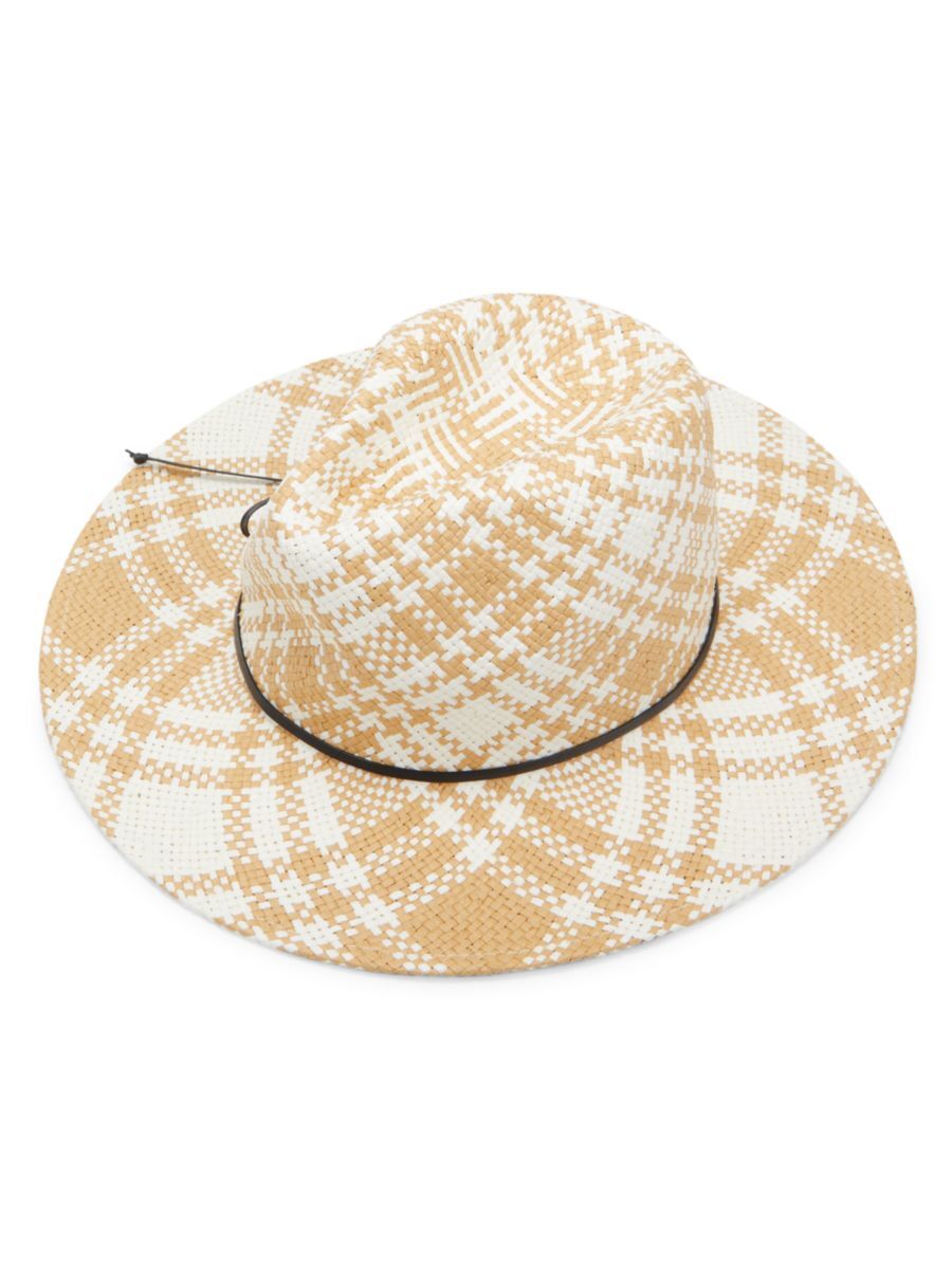 MARCUS ADLER Women's Woven Crisscross Panama Hat - Beige  - female - Size: one-size