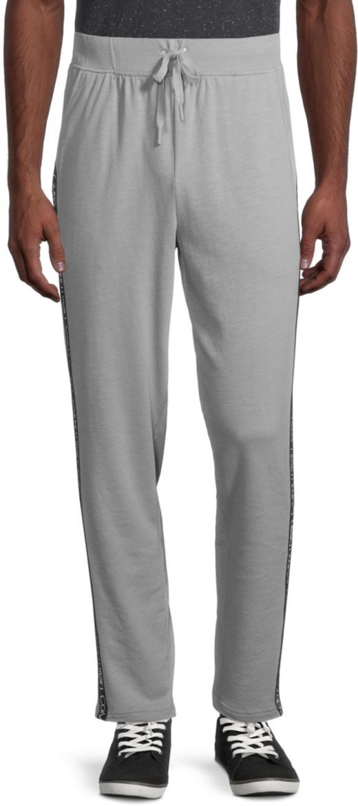 Calvin Klein Men's Logo-Tape Lounge Pants - Wolf Grey - Size S  - male - Size: S