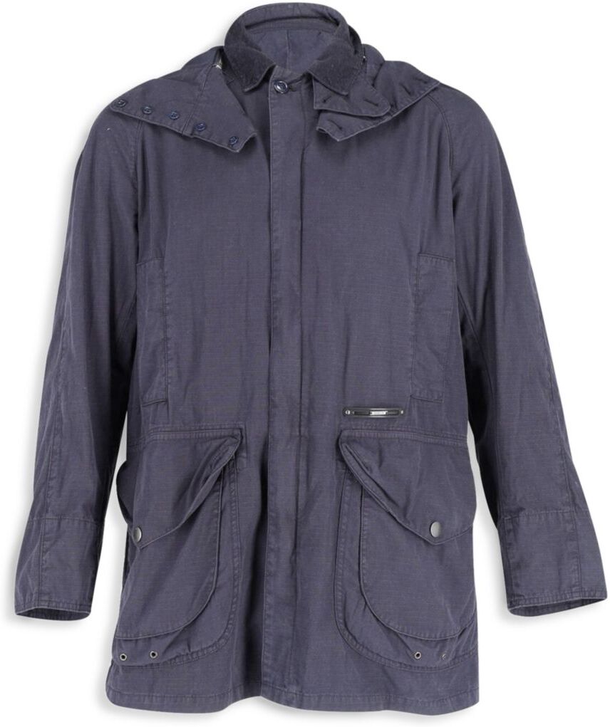 Men's Barbour Gold Standard Supa-Beaufort Wax Jacket In Navy Blue Cotton - Dark Blue - Size S  - male - Size: S