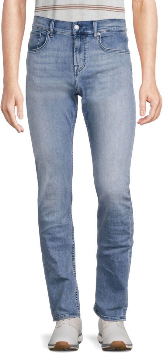 7 For All Mankind Men's Slimmy Slim Straight Jeans - Belize - Size 34  - male - Size: 34